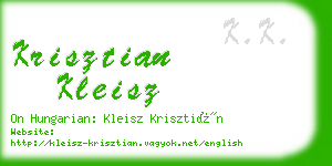 krisztian kleisz business card